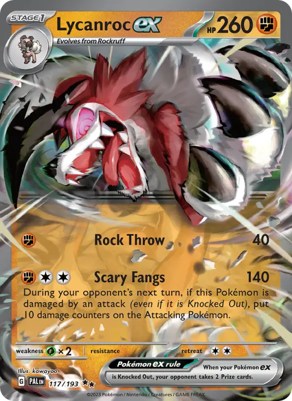Lycanroc ex 117 Paldea Evolved Pokesingles