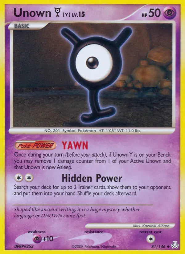Unown Y 81 Legends Awakened Pokesingles