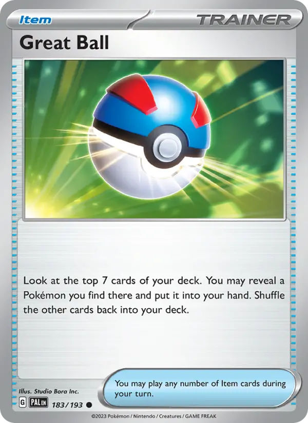 Great Ball 183 Paldea Evolved Pokesingles