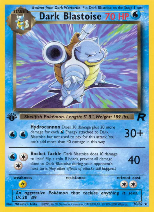 Dark Blastoise 20 Team Rocket Pokesingles