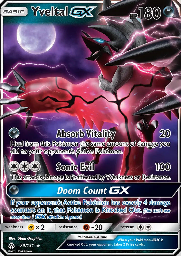 Yveltal GX 79 Forbidden Light Pokesingles