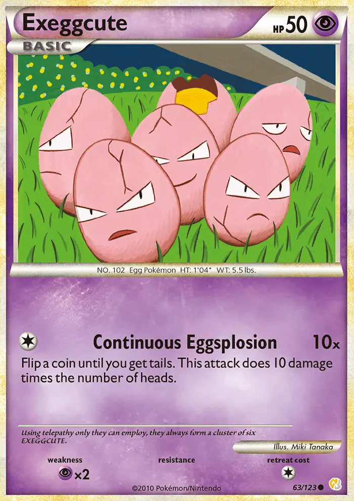 Exeggcute 63 HeartGold SoulSilver Pokesingles