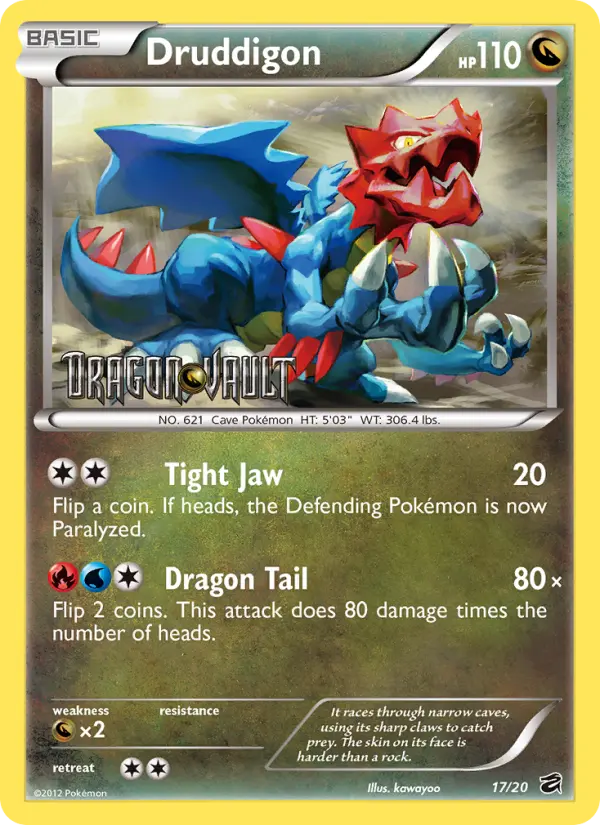 Druddigon 17 Dragon Vault Pokesingles