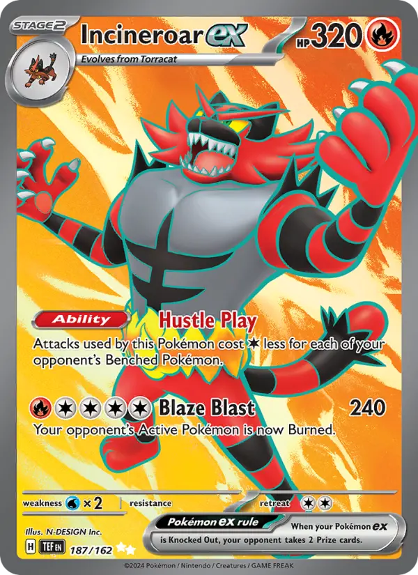 Incineroar ex 187 Temporal Forces Pokesingles