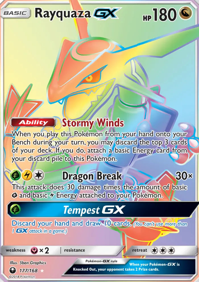 Rayquaza GX 177 Celestial Storm Pokesingles