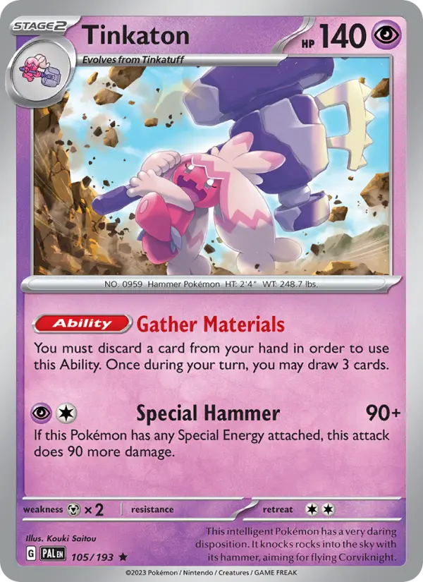 Tinkaton 105 Paldea Evolved Pokesingles