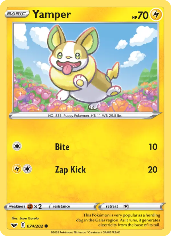 Yamper 74 Sword & Shield Pokesingles
