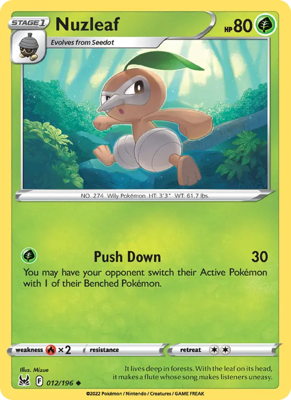 Nuzleaf 12 Lost Origin Pokesingles