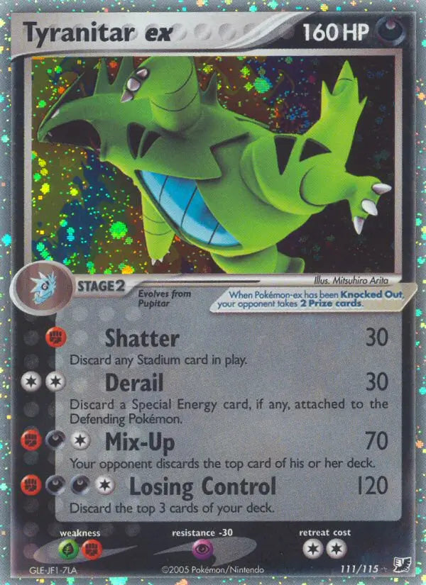 Tyranitar ex 111 Unseen Forces Pokesingles