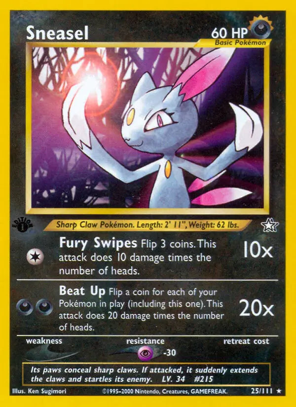 Sneasel 25 Neo Genesis Pokesingles