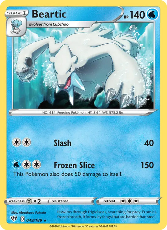 Beartic 49 Darkness Ablaze Pokesingles