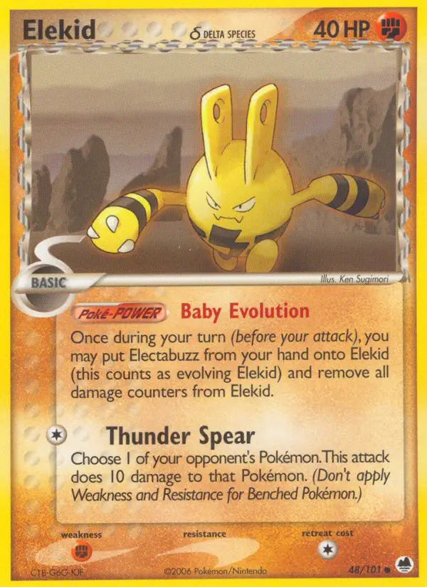Elekid δ 48 Dragon Frontiers Pokesingles