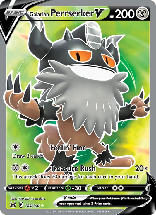 Galarian Perrserker V 183 Lost Origin Pokesingles