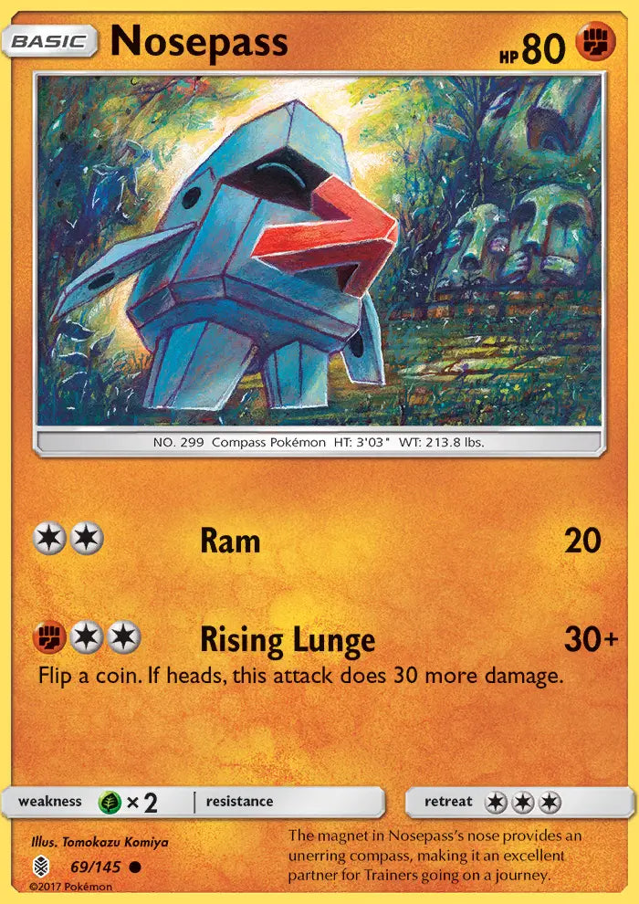 Nosepass 69 Guardians Rising Pokesingles