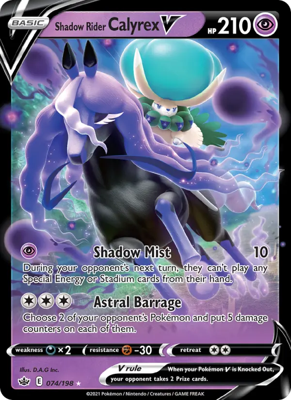 Shadow Rider Calyrex V 74 Chilling Reign Pokesingles