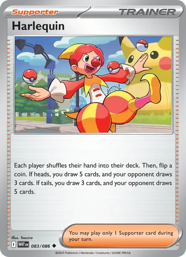 Harlequin 83 White Flare Pokesingles