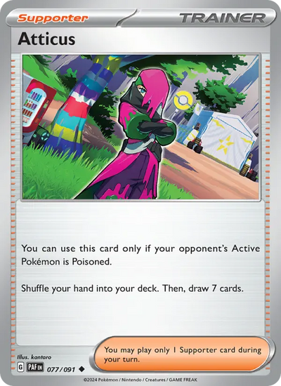 Atticus 77 Paldean Fates Pokesingles