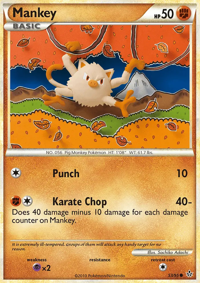 Mankey 53 Unleashed Pokesingles
