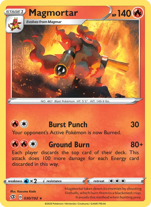 Magmortar 30 Rebel Clash Pokesingles