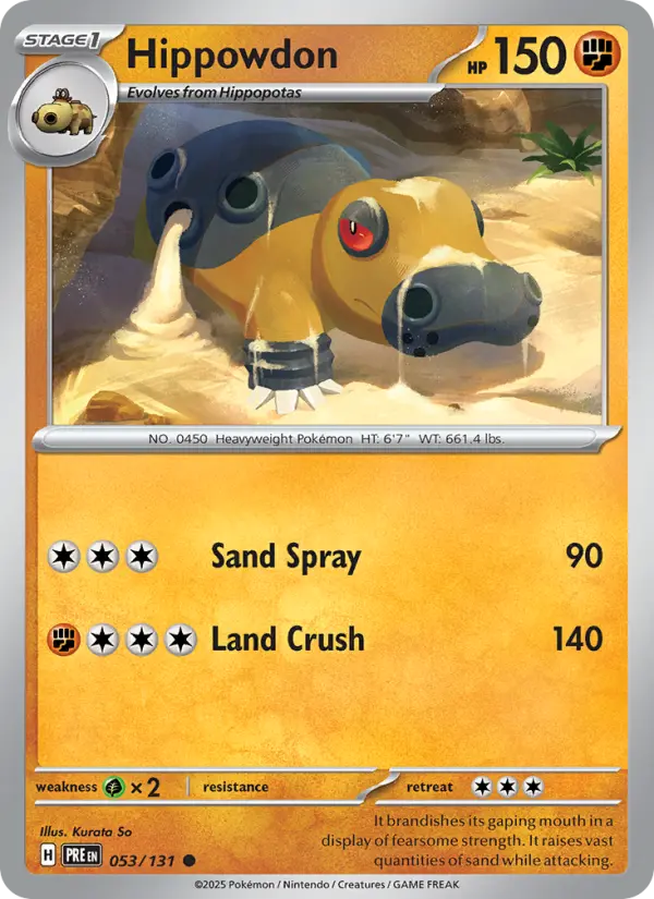 Hippowdon 53 Prismatic Evolutions Pokesingles