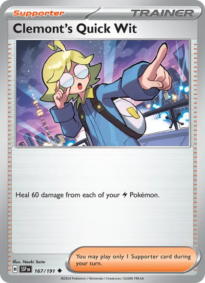 Clemont's Quick Wit 167 Surging Sparks Pokesingles