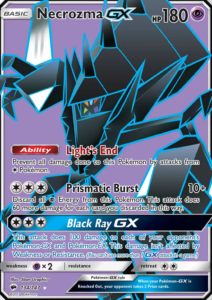 Necrozma GX 134 Burning Shadows Pokesingles