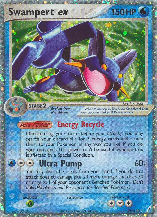 Swampert ex 98 Crystal Guardians Pokesingles