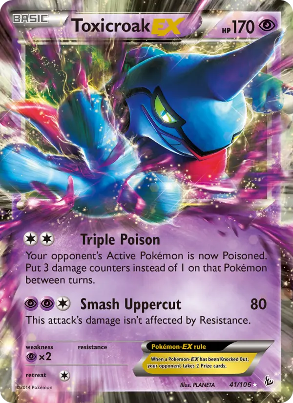 Toxicroak EX 41 Flashfire Pokesingles