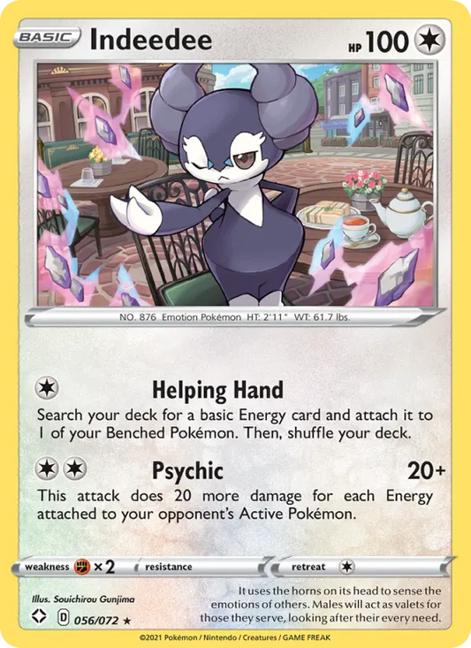 Indeedee 56 Shining Fates Pokesingles