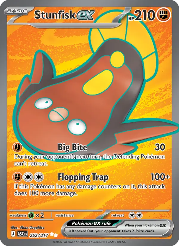 Stunfisk ex 252 Ascended Heroes Pokesingles
