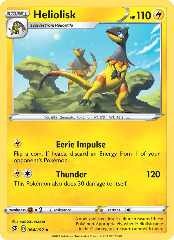 Heliolisk 64 Rebel Clash Pokesingles