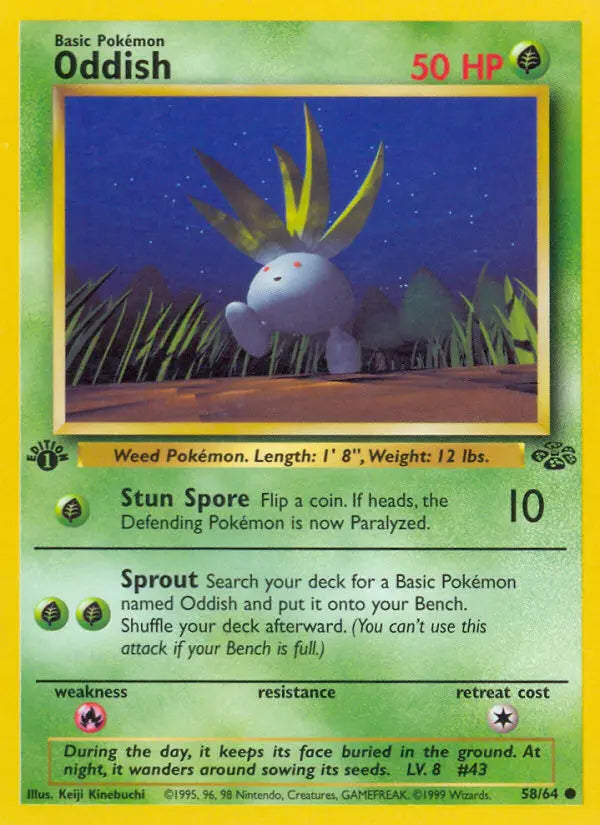 Oddish 58 Jungle Pokesingles