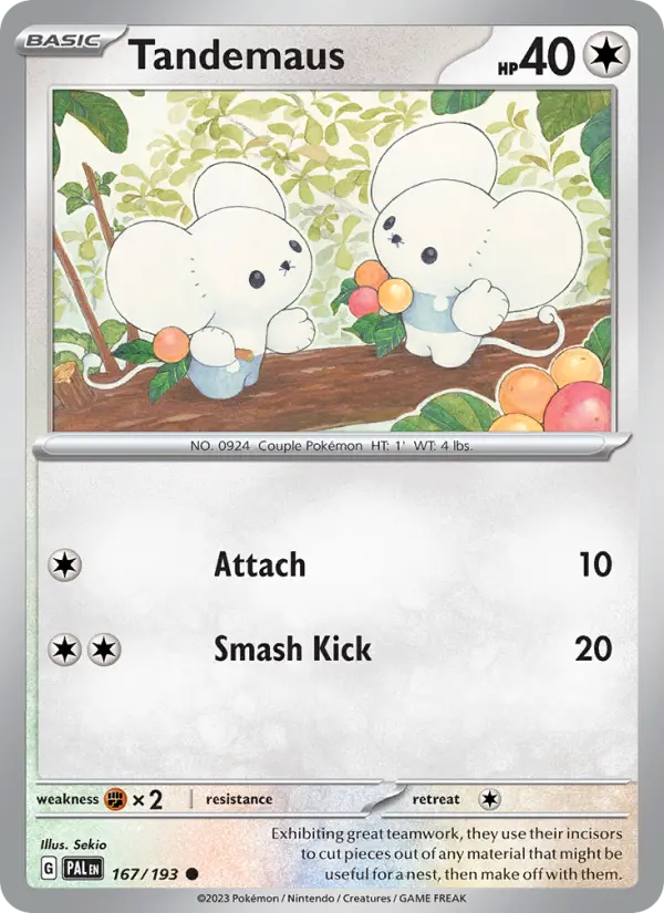 Tandemaus 167 Paldea Evolved Pokesingles