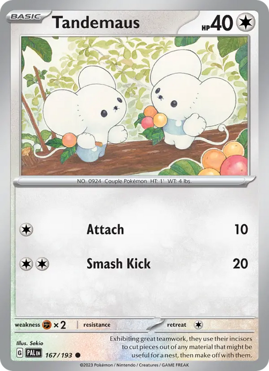 Tandemaus 167 Paldea Evolved Pokesingles