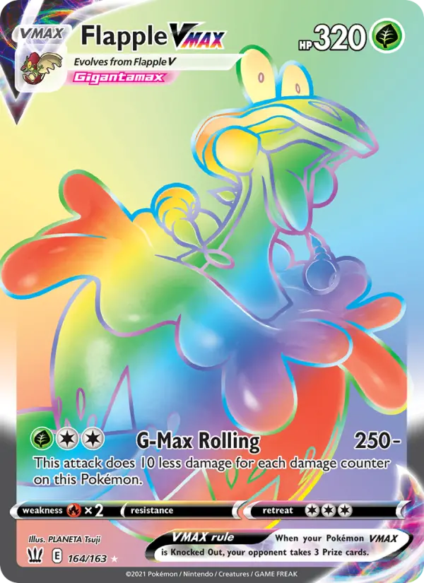 Flapple VMAX 164 Battle Styles Pokesingles