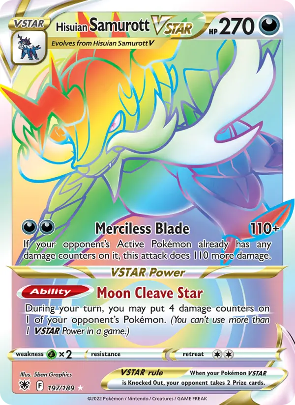 Hisuian Samurott VSTAR 197 Astral Radiance Pokesingles