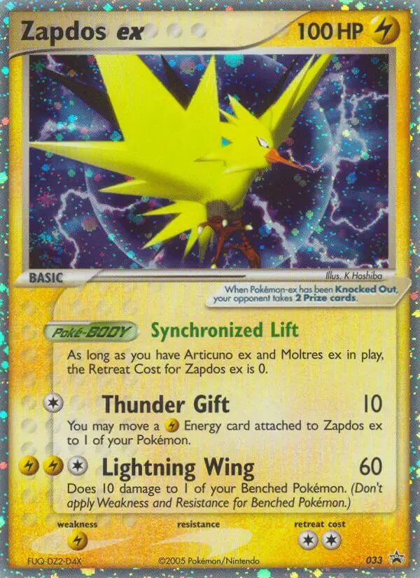 Zapdos ex 33 Nintendo Black Star Promos Pokesingles