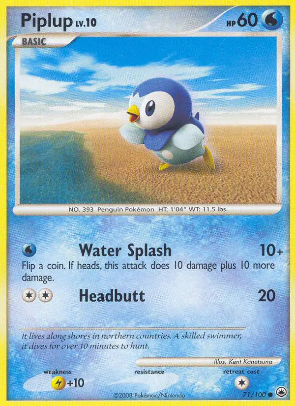 Piplup 71 Majestic Dawn Pokesingles