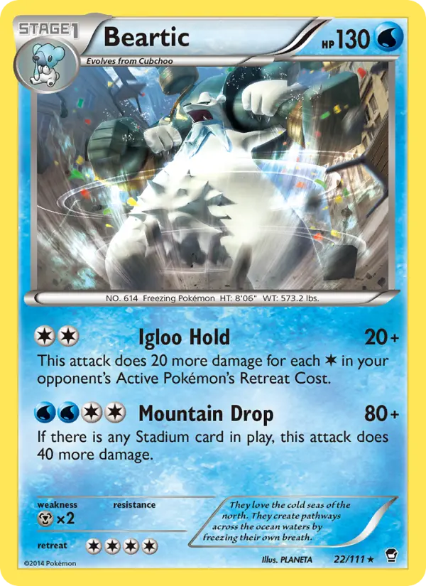 Beartic 22 Furious Fists Pokesingles