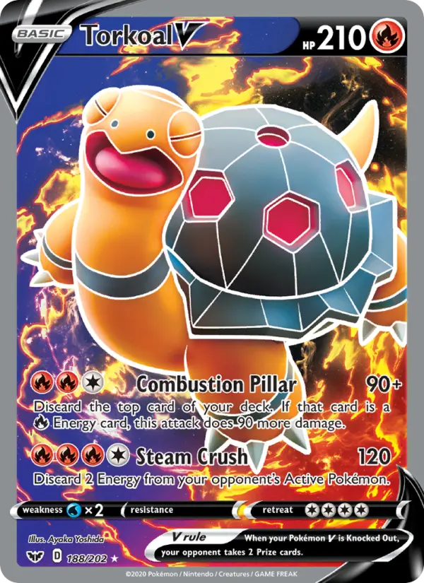 Torkoal V 188 Sword & Shield Pokesingles