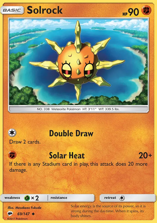 Solrock 69 Burning Shadows Pokesingles