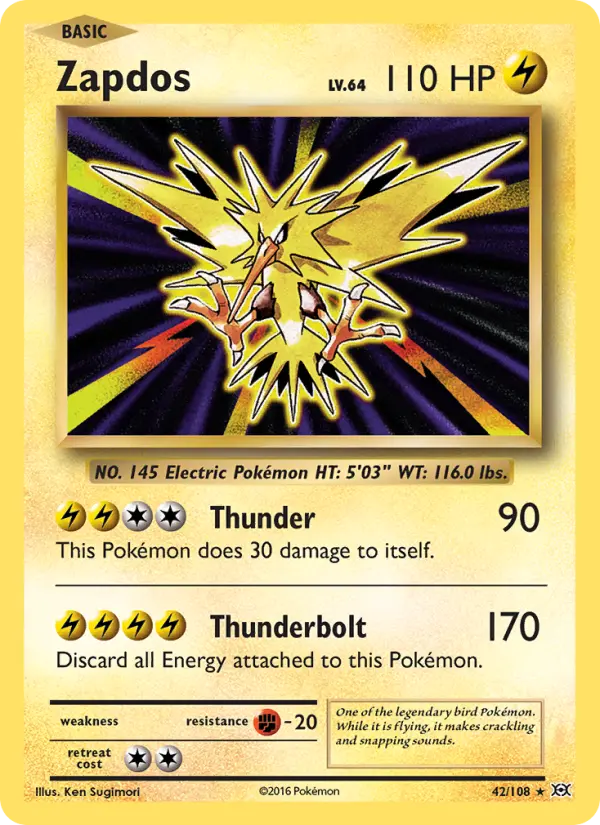 Zapdos 42 Evolutions Pokesingles