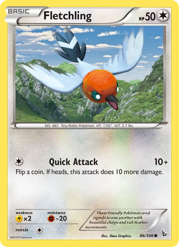 Fletchling 86 Flashfire Pokesingles