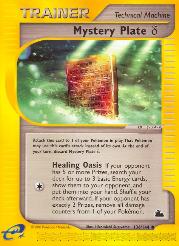 Mystery Plate Delta 136 Skyridge Pokesingles