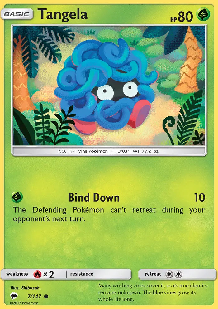 Tangela 7 Burning Shadows Pokesingles