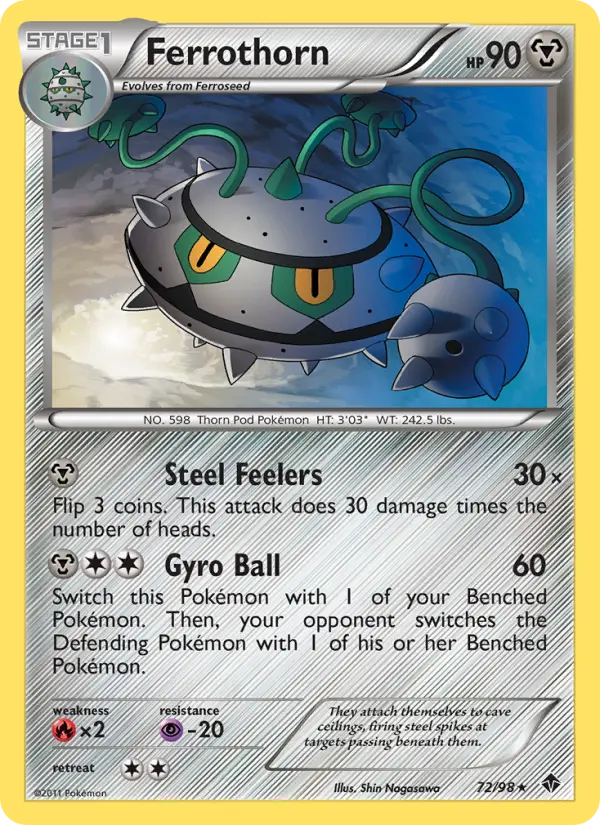 Ferrothorn 72 Emerging Powers Pokesingles