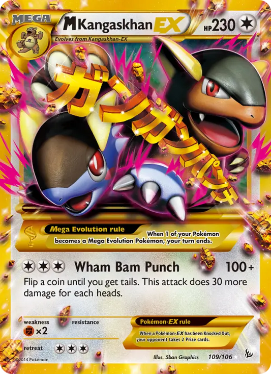 M Kangaskhan EX 109 Flashfire Pokesingles
