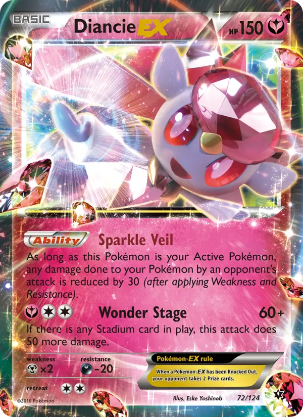 Diancie EX 72 Fates Collide Pokesingles
