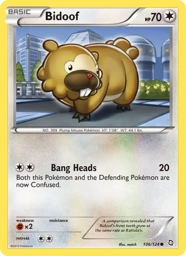 Bidoof 106 Dragons Exalted Pokesingles