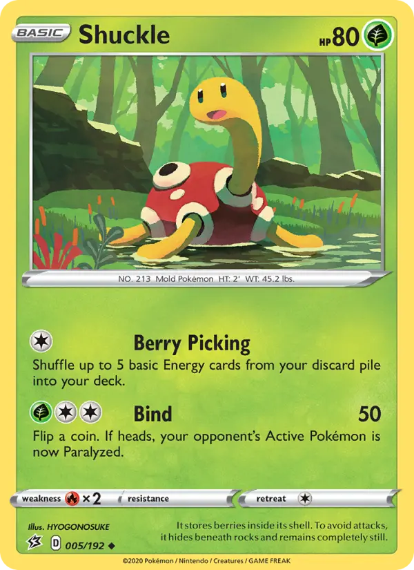 Shuckle 5 Rebel Clash Pokesingles